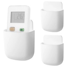 Wall Mounted Mobile Phone Remote Control Stationery Holder Storage Box Organizer