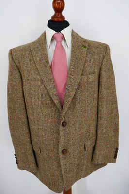 Harris Tweed Herbst Winter Sakko Gr.27 100% Schurwolle Flachs Neuwertiger Zust.