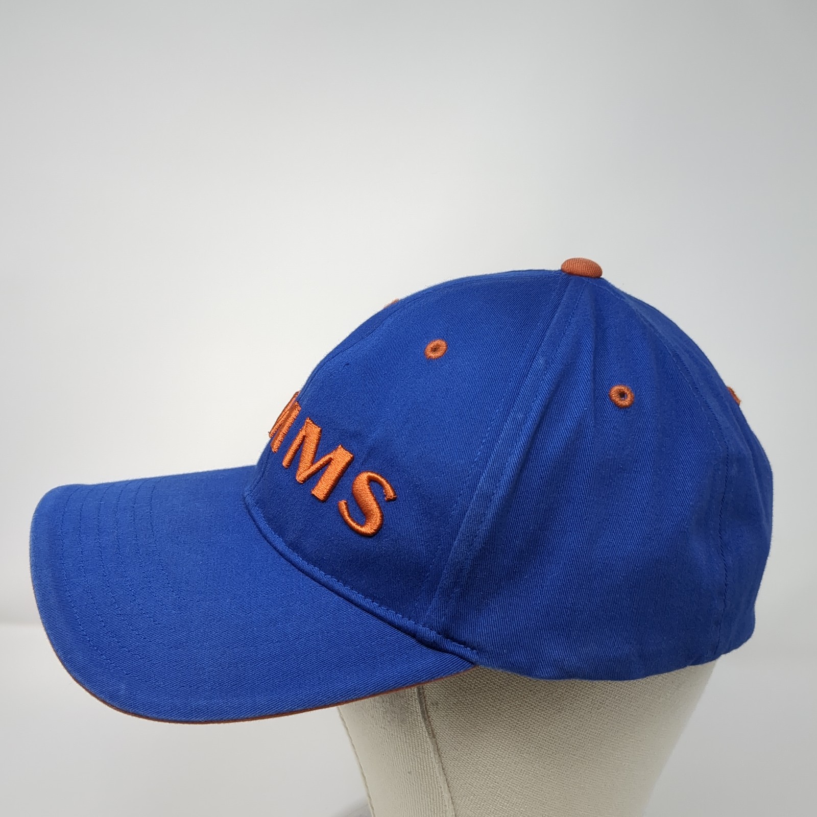 Simms Fitted Baseball Hat Solid Blue One Size Emb… - image 3