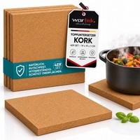 Topfuntersetzer Kork Untersetzer 19Cm Telleruntersetzer Korkuntersetzer Eckig