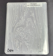 Sizzix Tim Holtz Alterations Embossing Folder Woodgrain Gently Used