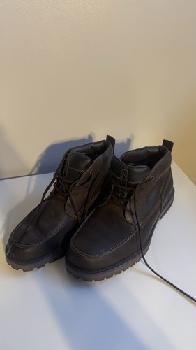 Timberland Men's Brown Leather Chukka Ankle Boots Lace-Up Round Toe US 10.5
