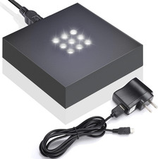 LED Lights Base for Crystal 3D Glass Art, Plactic Pedestal Color Show Stand for