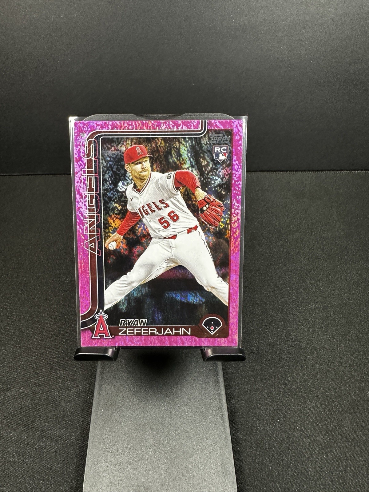 2025 Topps Update Series Ryan Zeferjahn #US324 Pink Holo Foil Rookie Angels RC