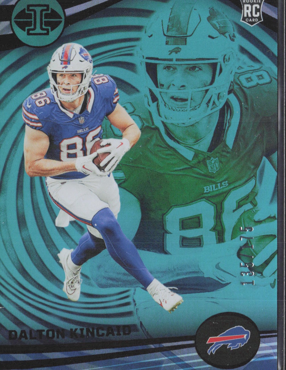 Dalton Kincaid 2023 Panini Illusions Teal Trophy Collection #13 SN,RC #/175