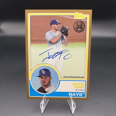2018 Topps 1983 Topps Design Auto Gold /50 Jacob Faria #83A-JF Rays