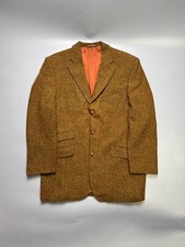 Men  s Harris Tweed Vintage Sport Cut 3 Button Blazer Size IT 52 Y1119 