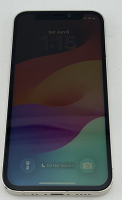 Used iPHONE 12 MINI UNLOCKED ~ 64GB White ~ FAIR ~ FACE ID ISSUE ~ FMI OFF ~READ