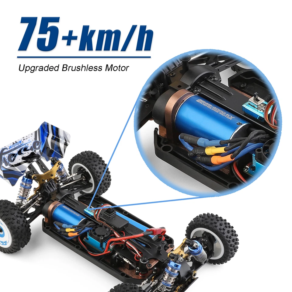 WLtoys 124017V2 1:12 Brushless RC Car,Max75KM/H Fast Off-Road RC Truck Buggy Car - Image 4 of 4