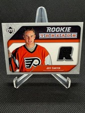 2005-06 Upper Deck Rookie Threads #RT-JC Jeff Carter Jersey Rookie Card NM. rookie card picture