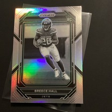 Panini 2022 Prizm Football Breece Hall Rookie Card #317 New York Jets. rookie card picture