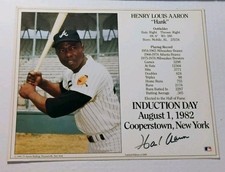 Hank Aaron "Hall Of Fame: Induction Day" Autograph (1 of 1,000)