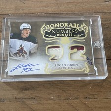 2023-24 Upper Deck The Cup Logan Cooley Honorable Numbers Patch Auto /92 RC
