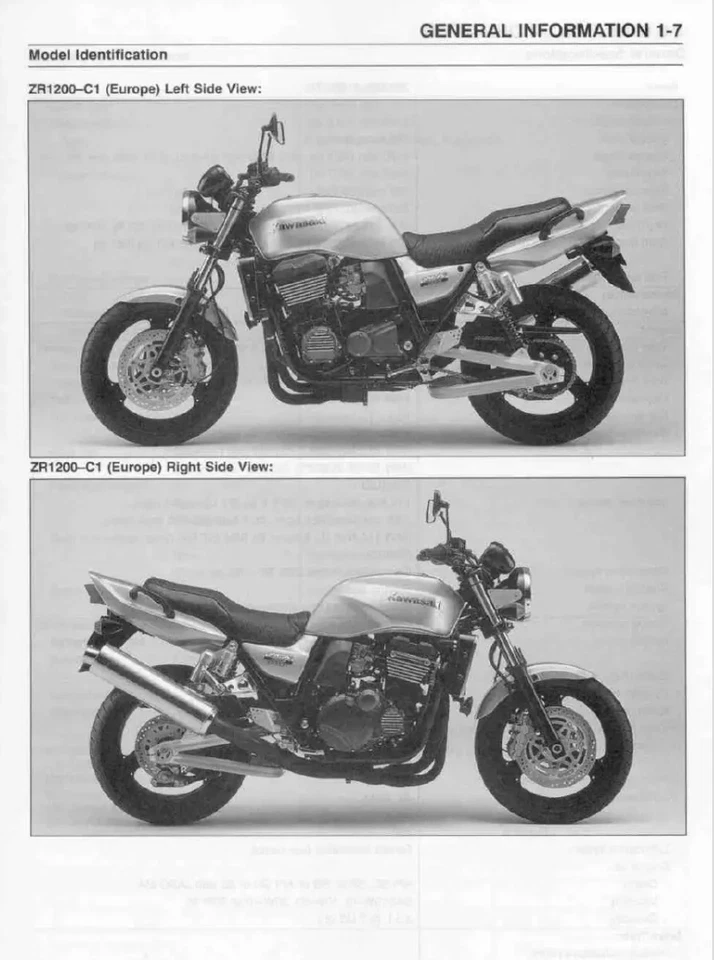 Manual de servicio Kawasaki ZRX1200 2001-2006 Foto 3 de 4