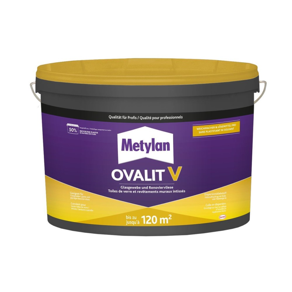 Metylan Ovalit V Colle Revêtements Muraux Toile de Verre Rénovation Intérieure 18 kg