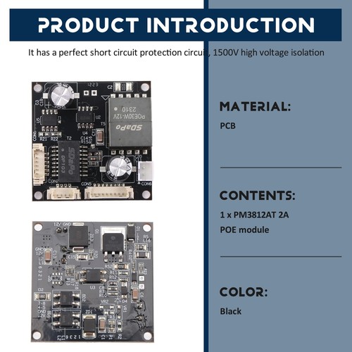 PM3812AT 2A Isolated Industrial-Grade Temperature- POE Module 251586 - Photo 7/7