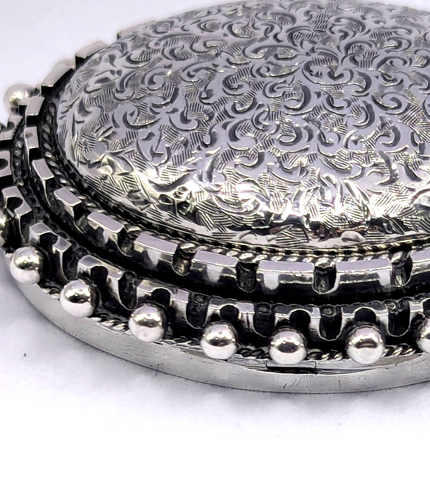 Antique Victorian Low Grade Solid Silver Large En… - image 5