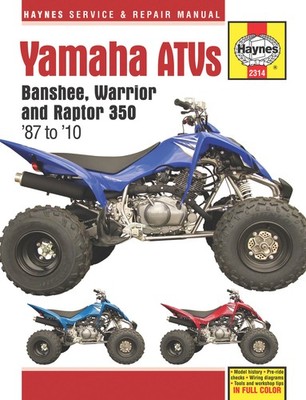 Haynes Werkstatthandbuch für 1998 Yamaha YFZ 350 K Banshee (3GGX)