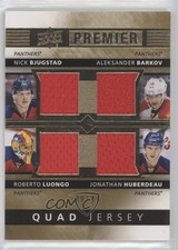 2014 Upper Deck Premier Quad Jerseys 49/49 Roberto Luongo Nick Bjugstad HOF 2a6