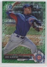 2017 Bowman Chrome Prospects Green Shimmer Refractor /99 Jose Albertos n1u