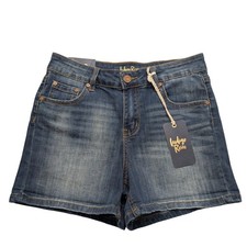 NWT Indigo Rein Denim Shorts Womens 9/28 Blue High Rise Stretch Medium Wash