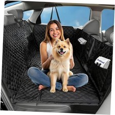 2025 Upgrade Dog Car Seat Cover for Back Seat, Waterproof Scratch Dark Black