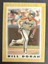 1987 Topps Major League Leaders Mini Bill Doran Baseball Card #9 Astros 2B VG OC
