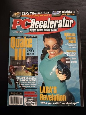 PC Accelerator Magazine Nov 1999 Issue 15 Quake III Lara Croft Double Disc