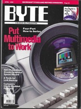 BYTE MAGAZINE APRIL 1992 VOL. 17 NO. 3 VG MORE BYTES IN EBAY STORE DISCOUNTS