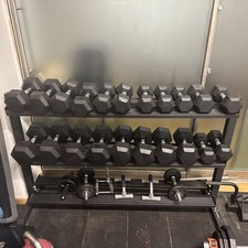 Full Hex Dumbbell Set 2kg–20kg with Rack – Complete Gym Set – London W2