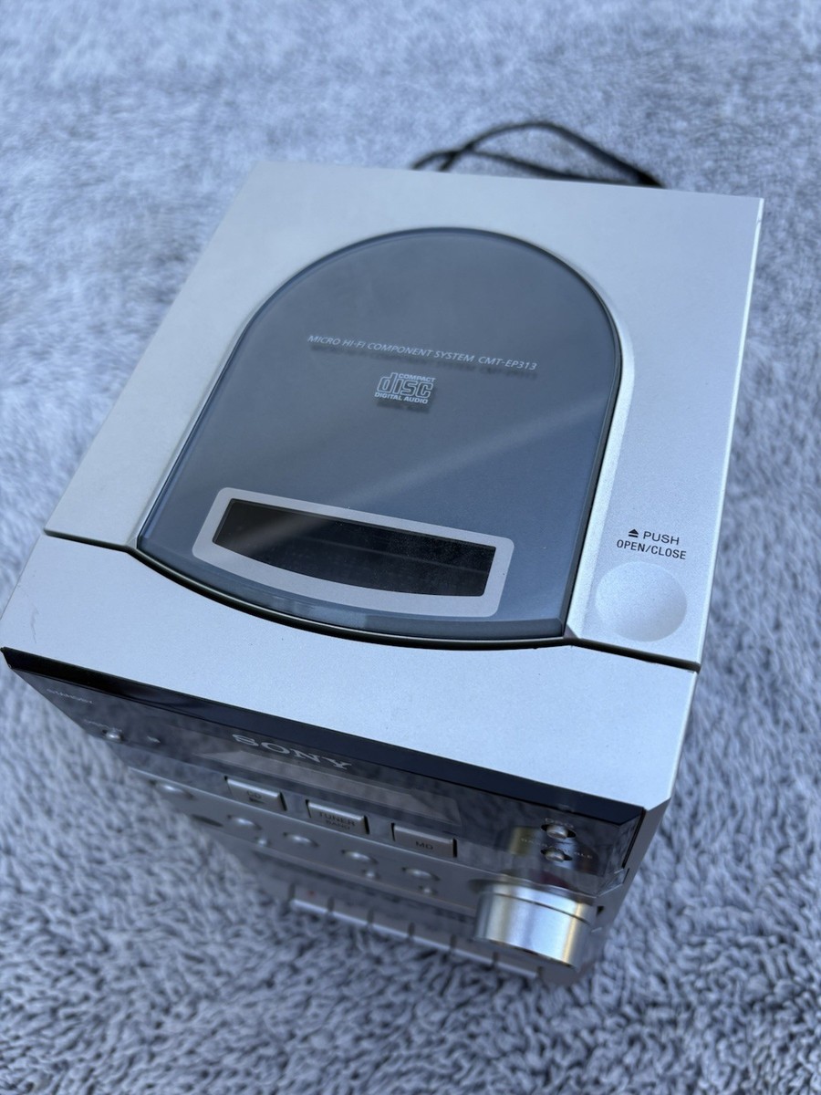 SONY CMT-EP313 Micro HiFi System CD AM/FM Cassette Works Great