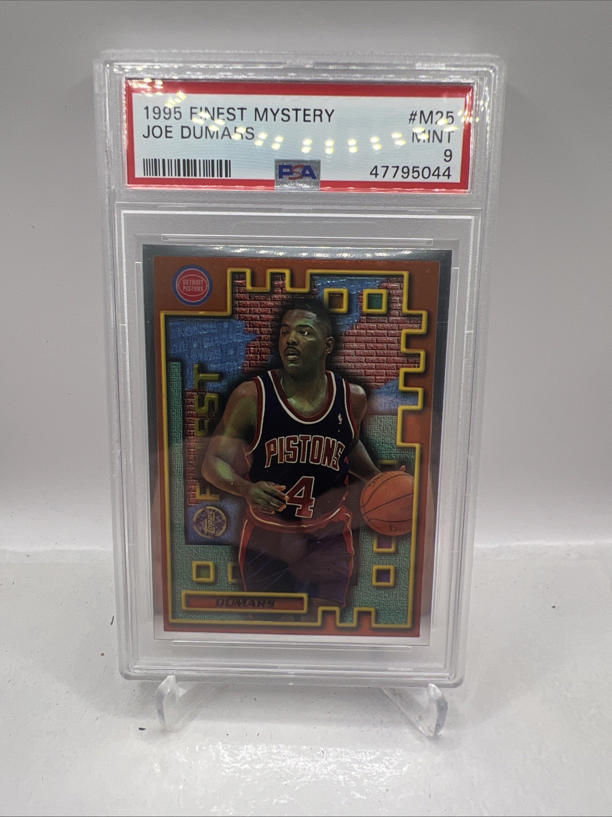 1995-96 Topps Finest Mystery Finest Joe Dumars #M25 - Detroit Pistons PSA 9
