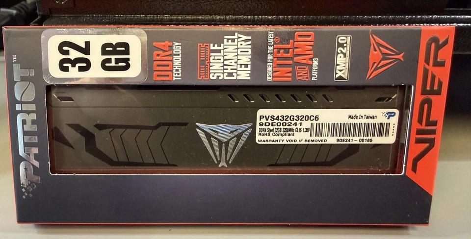 Patriot Viper Steel DDR4 32GB (1 X 32GB) 3200 Mhz Module - PVS432G320C6 - Image 3 of 3