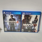 Lot Of 2 Sony PlayStation 4 Games  Mafia 3 Uncharted 4