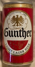 Gunther Beer Can - Baltimore, MD, Allentown, PA - Pull Tab - Steel 1976