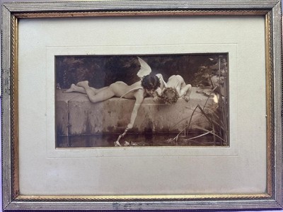 Photogravure Émile Muniers Gemälde ''Le Sauvetage'' Die Rettung 1894 Amor/Cupid Ra