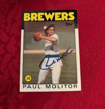 Brewers Paul Molitor Signed 1986 Topps Card Autograph TTM Blue Jays Twins