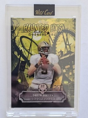 2025 Wild Card Haunted Hits Drew Brees 2/2 Theme Park Saints NFL