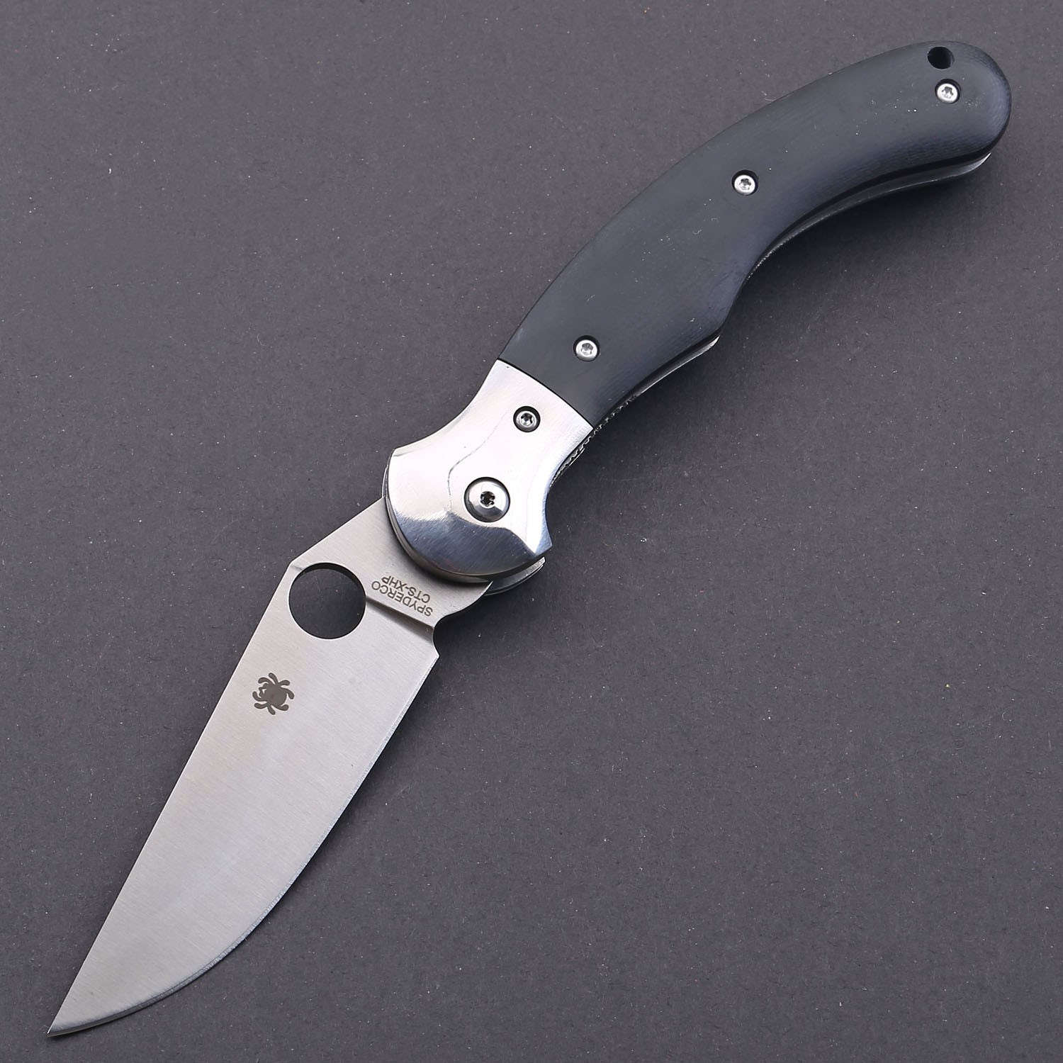 Carbon Steel Folding Knife with Black Handle for Hunting Outdoor Rescue
