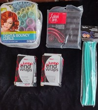 Lot Of Hair Accessories: Curlers, Soft Rollers, Foam Rollers End Wraps
