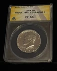 1964 Type 1 Straight G Kennedy Half Dollar - ANACS Pf66 (Bulk)