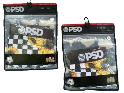 PSD Boy Short Sport Fit Women s Underwear Sunflower Lot Of 2 Size Large