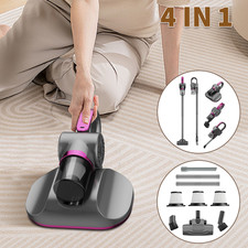 Cordless Mattress Vacuum Cleaner UV Pet Hair Dust Mite Remover Bed Pillows Sofa