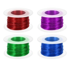 0.8mm Aluminum Wire for Jewelry Making, Metal Wrap, Blue/Red/Purple/Green