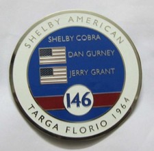 Car Badge -shelby American Cobra 146 Targa Florio 1964 Car Grill Badge Emblem Mg