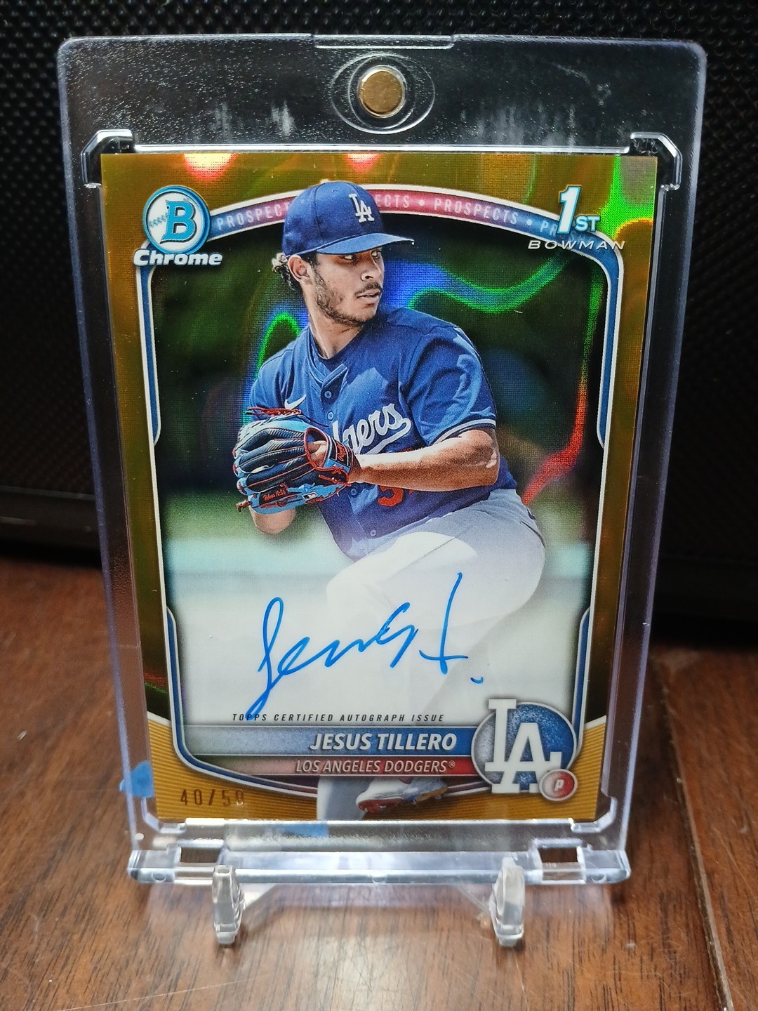 2025 Bowman Chrome Autograph Jesus Tillero #CPA-JT Gold Lava Refractor /50 