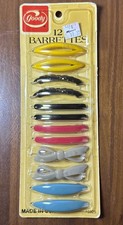 Vintage Goody Colorful Hair Barrettes Clips Pack Of 12 New old Stock 80s RETRO
