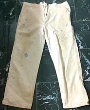 Vtg y2k 90 s Sears ROEBUCKS Men s Painter s Pants Beige Cotton Canvas 36X30