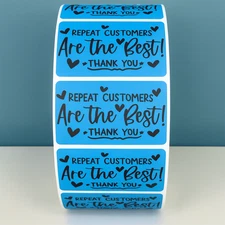 Repeat Customers are The Best THANK YOU Stickers Boutique Handmade Stickers, 2"