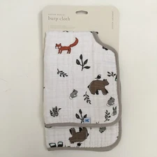 NEW Cotton Muslin Over the Shoulder Drool Bib Woodland Animals | Little Unicorn
